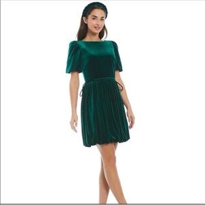 Nicola Bathie Emerald Velvet Holiday Christmas Dress